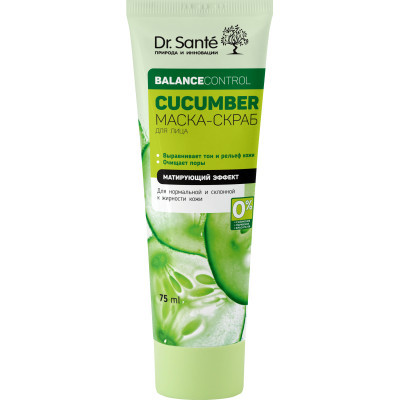 Маска для обличчя Dr. Sante Cucumber Balance Control Маска-скраб 75 мл (4823015917424)