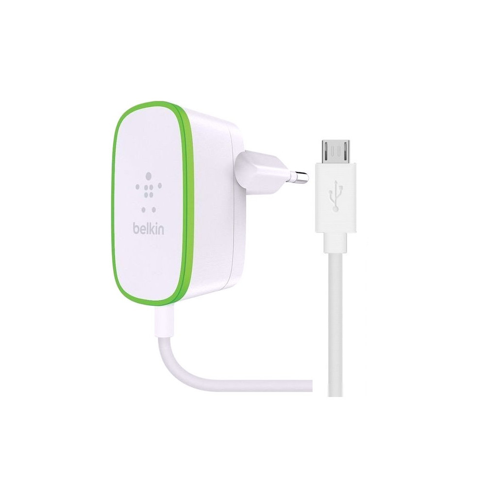 Зарядний пристрій Belkin USB Home Charger (2.4A) c кабелем Micro-USB (F7U009vf06-WHT)