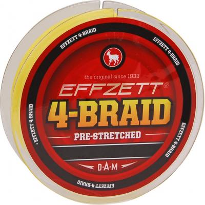 Шнур DAM Effzett 4-BRAID 125м 0,08мм 3,7кг (yellow) (3796008)