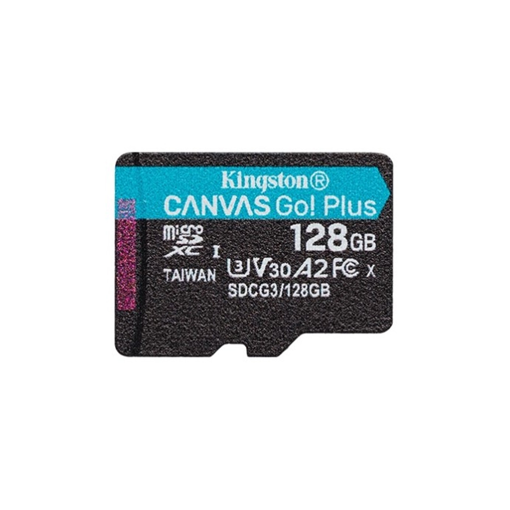 Карта пам'яті Kingston 128GB microSD class 10 UHS-I U3 A2 Canvas Go Plus (SDCG3/128GBSP)