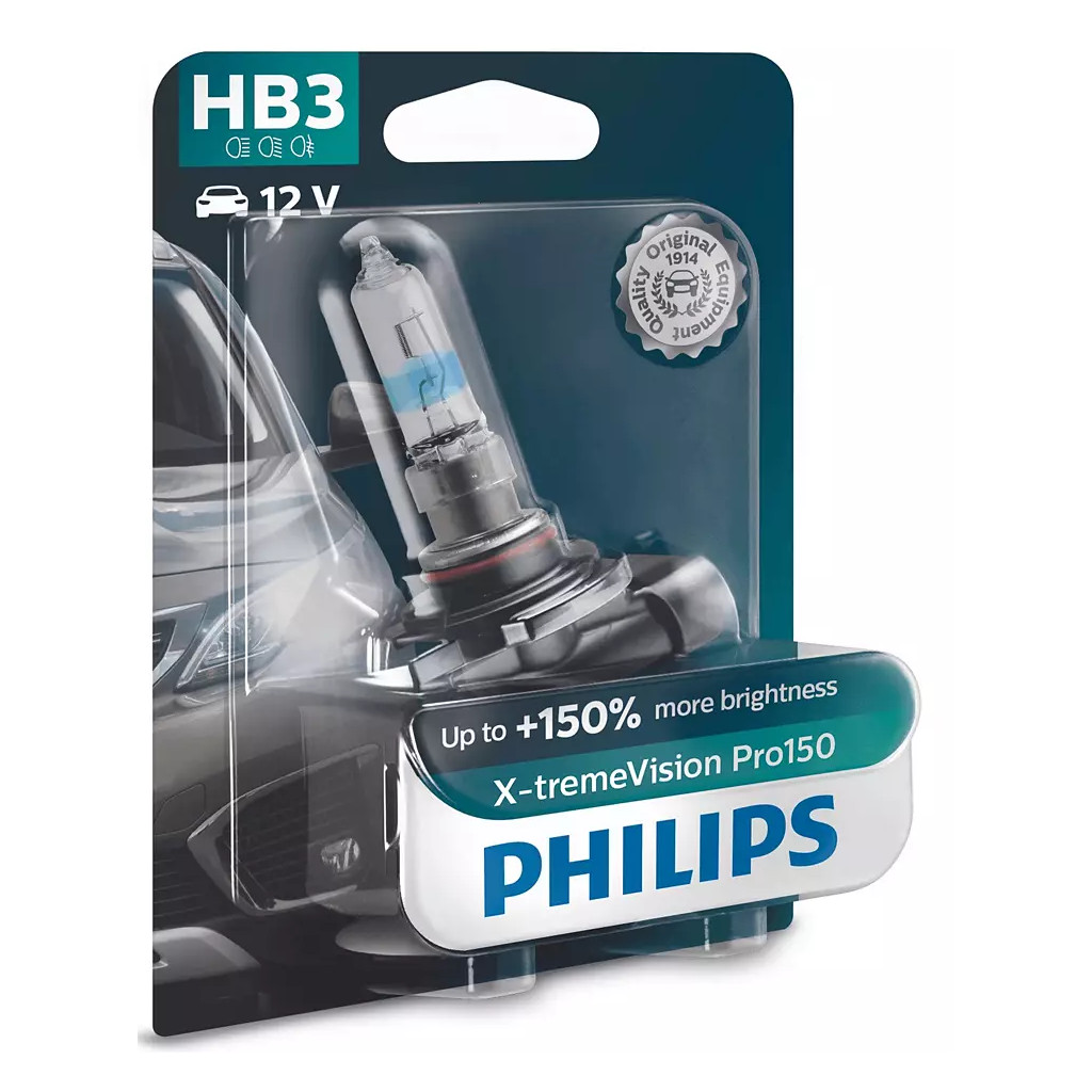 Автолампа Philips HB3 X-treme VISION PRO +150%, 3700K, 1шт/блістер (9005XVPB1)