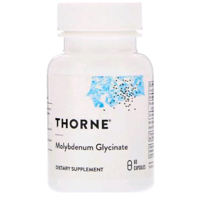 Мінерали Thorne Research Гліцинат молібдену, Molybdenum Glycinate, 60 капсул (THR-00342)