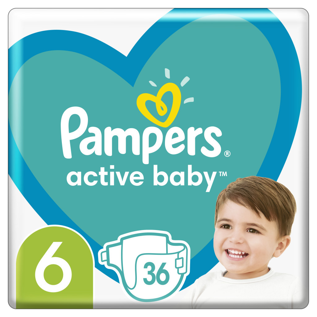 Підгузок Pampers Active Baby Giant Розмір 6 (13-18 кг) 36 шт (8001090950338)