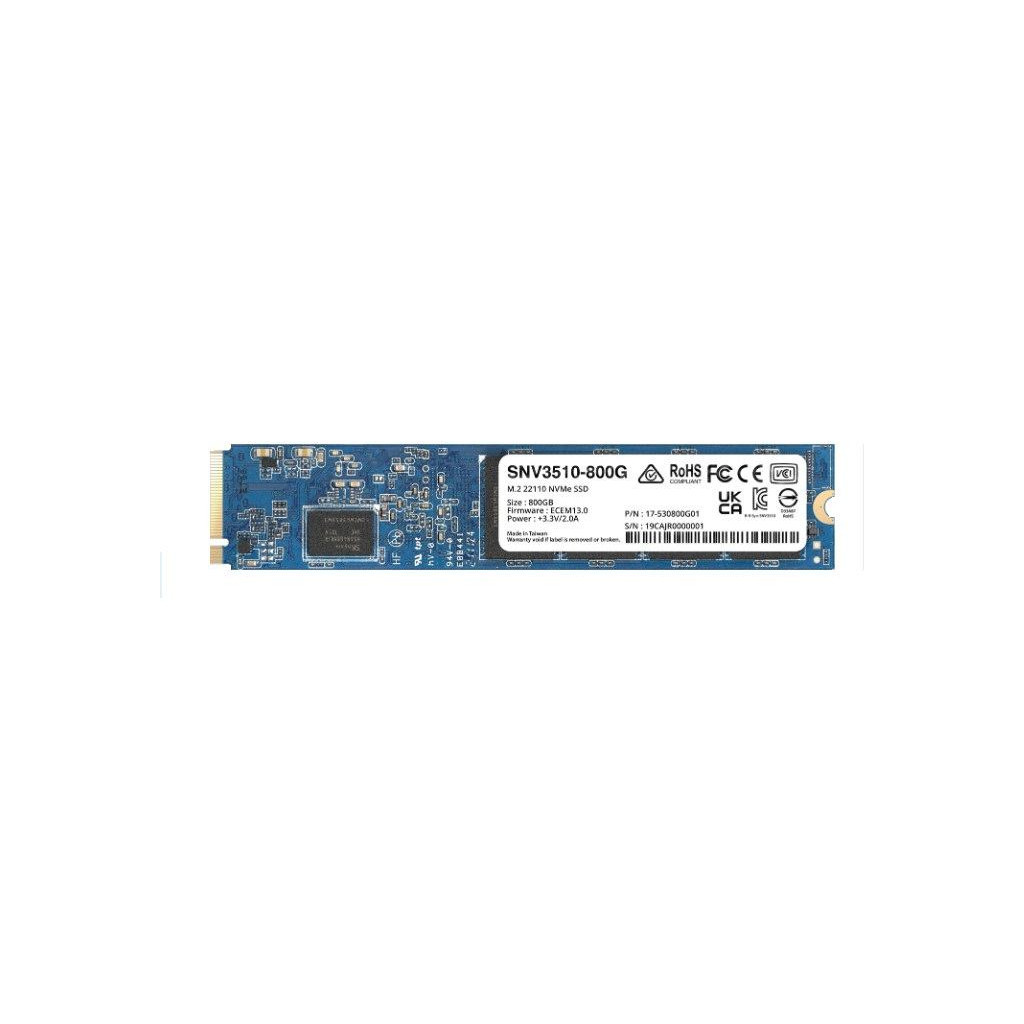 Накопичувач SSD для сервера 800GB M.2 22110 NVMe PCIe 3.0 x4 Synology (SNV3510-800G)