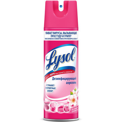 Побутовий дезінфектор поверхонь Lysol спрей Весняна свіжість 400 мл (4640018994203)