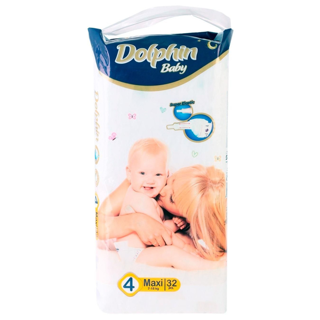 Підгузок Dolphin Maxi 7-18 кг 32 шт (8680131203390)