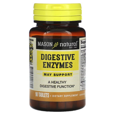 Вітамінно-мінеральний комплекс Mason Natural Травні ферменти, Digestive Enzymes, 90 таблеток (MAV-11869)