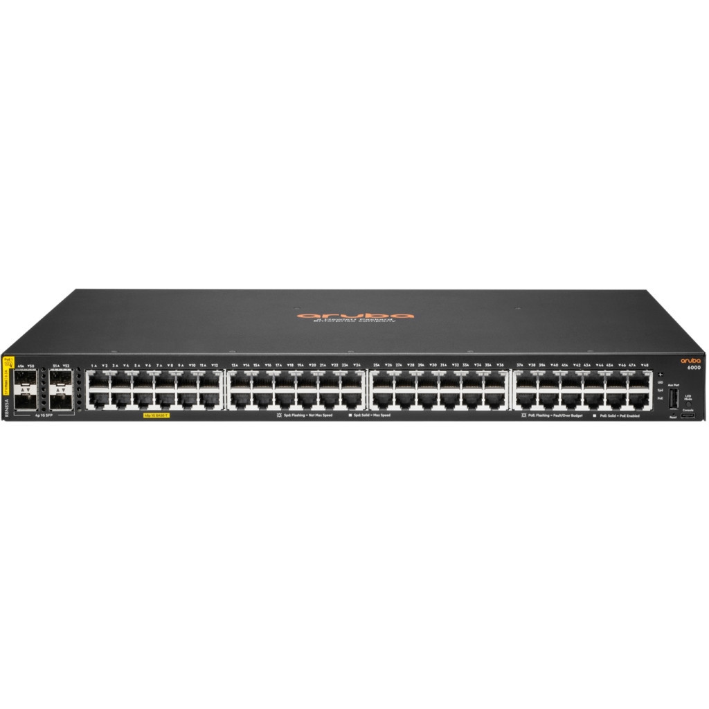 Комутатор мережевий HP 6000-48GPoE-4SFP (R8N85A) (R8N85A)