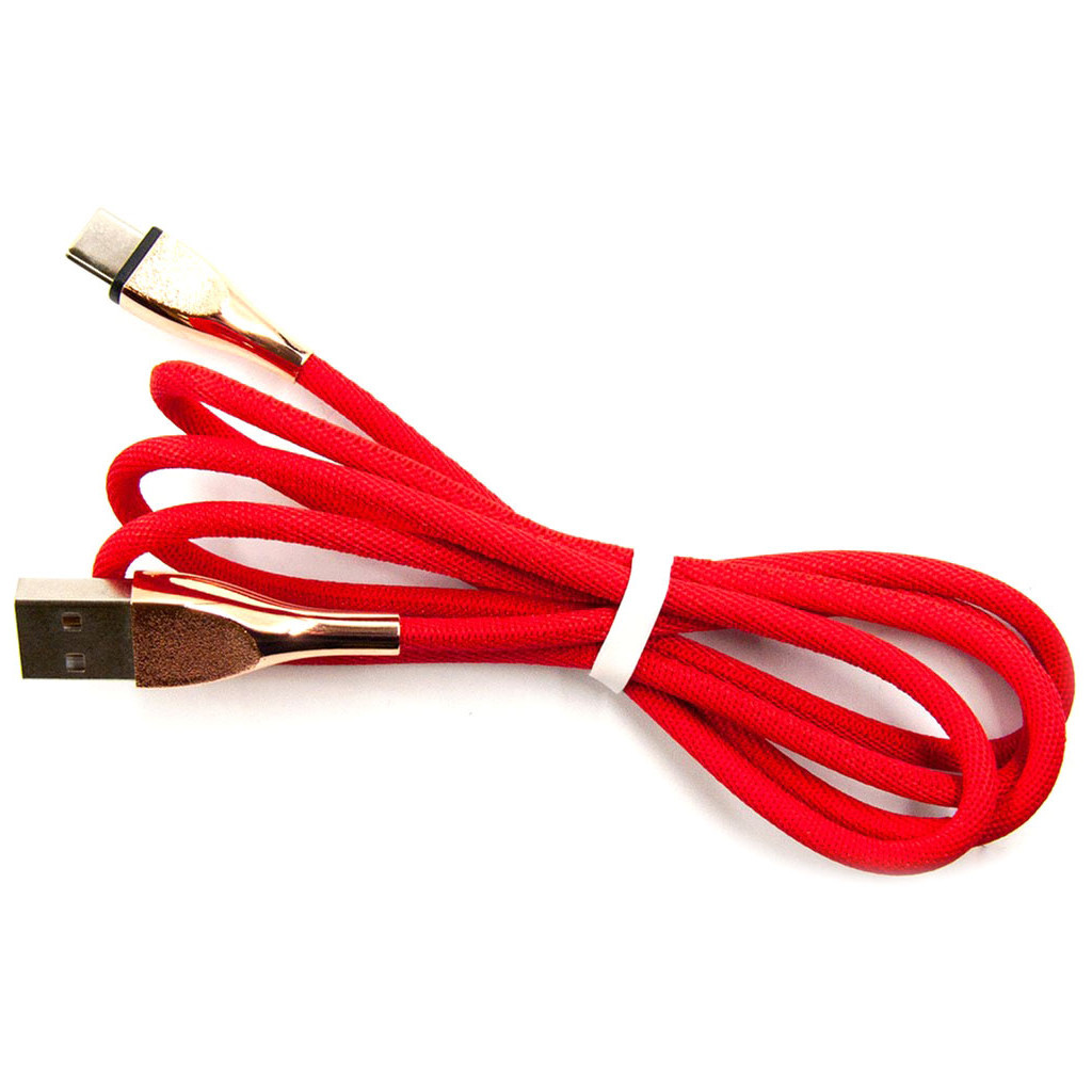 Дата кабель USB 2.0 AM to Type-C 1.0m red Dengos (NTK-TC-SET-RED)