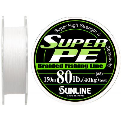 Шнур Sunline Super PE 150м белый 0.470мм 80LB/40кг (1658.01.78)