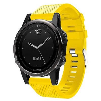 Смарт-годинник Garmin Fenix 5s Sapphire Black with Yellow Silicon (010-01685-37)