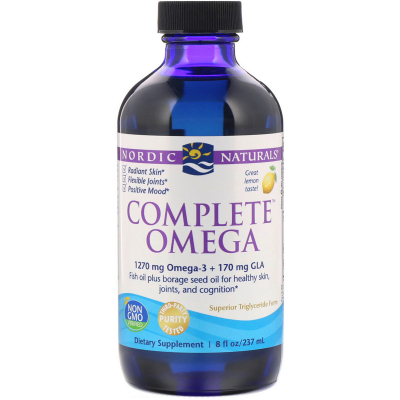 Жирні кислоти Nordic Naturals Омега Комплекс з Лимоном, Complete Omega, 237 мл (NOR-02773)