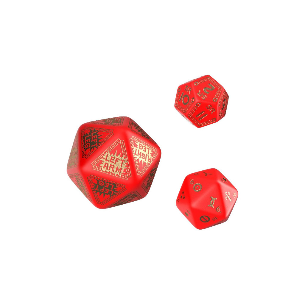 Набір кубиків для настільних ігор Q-Workshop RuneQuest Red gold Expansion Dice (3 шт.) (SRQE53)