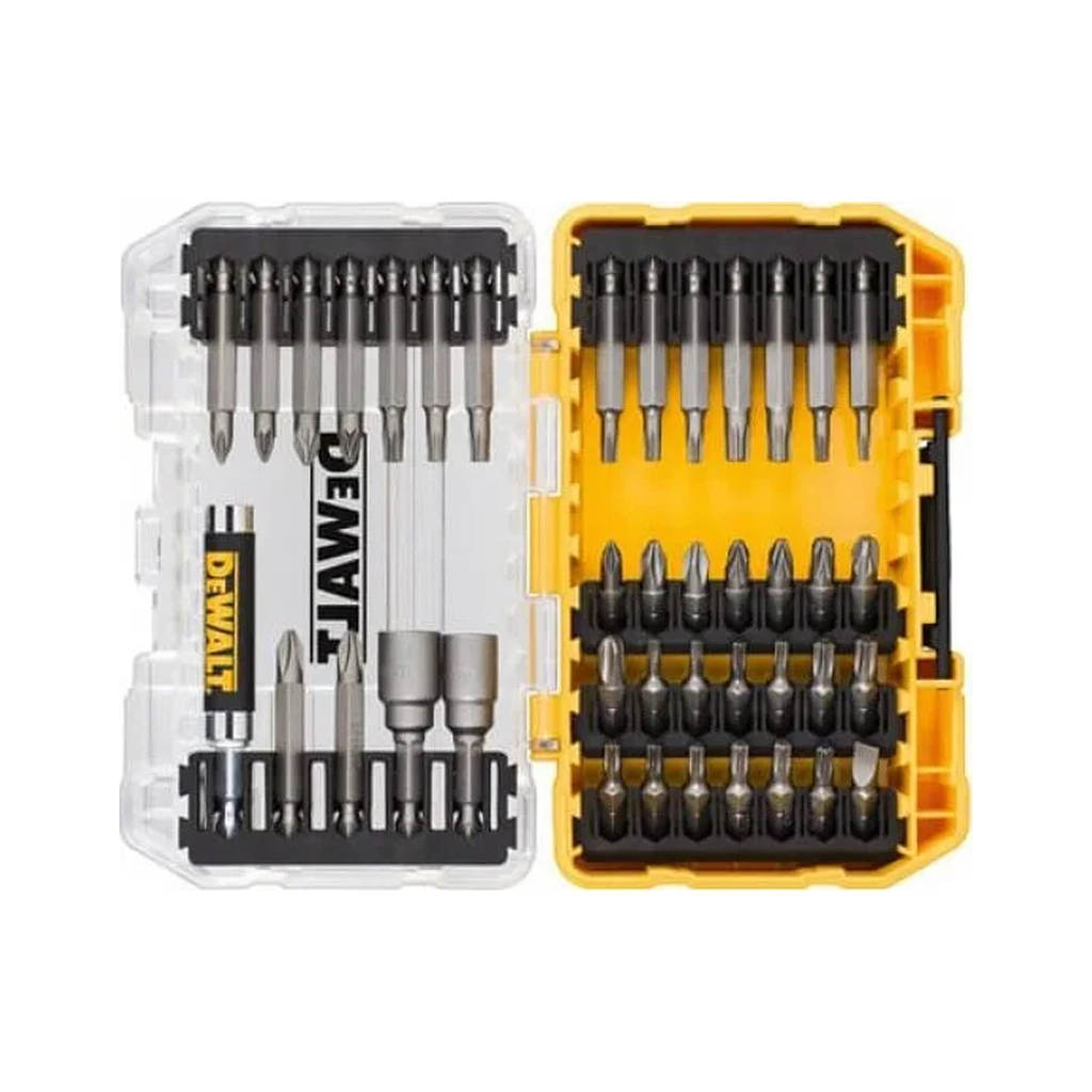 Набір біт DeWALT Phillips, Pozidriv, Torx, L = 25, 50 мм, головки 8, 10 мм, маг. держ., 40 шт, кейс (DT70705)