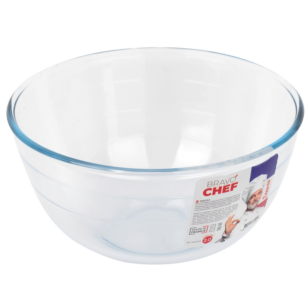 Салатник Bravo Chef Glass 2л (BC-180B/FR)