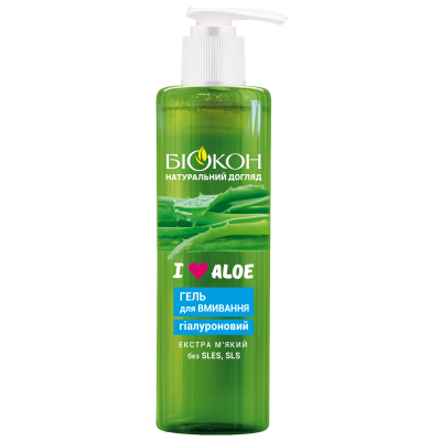 Гель для вмивання Біокон I Love Aloe Гіалуроновий 200 мл (4823110301135)