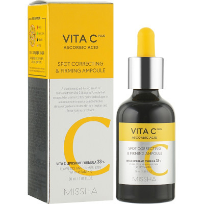 Сироватка для обличчя Missha Vita C Plus Spot Correcting & Firming Ampoule З вітамином С 30 мл (8809747923571)