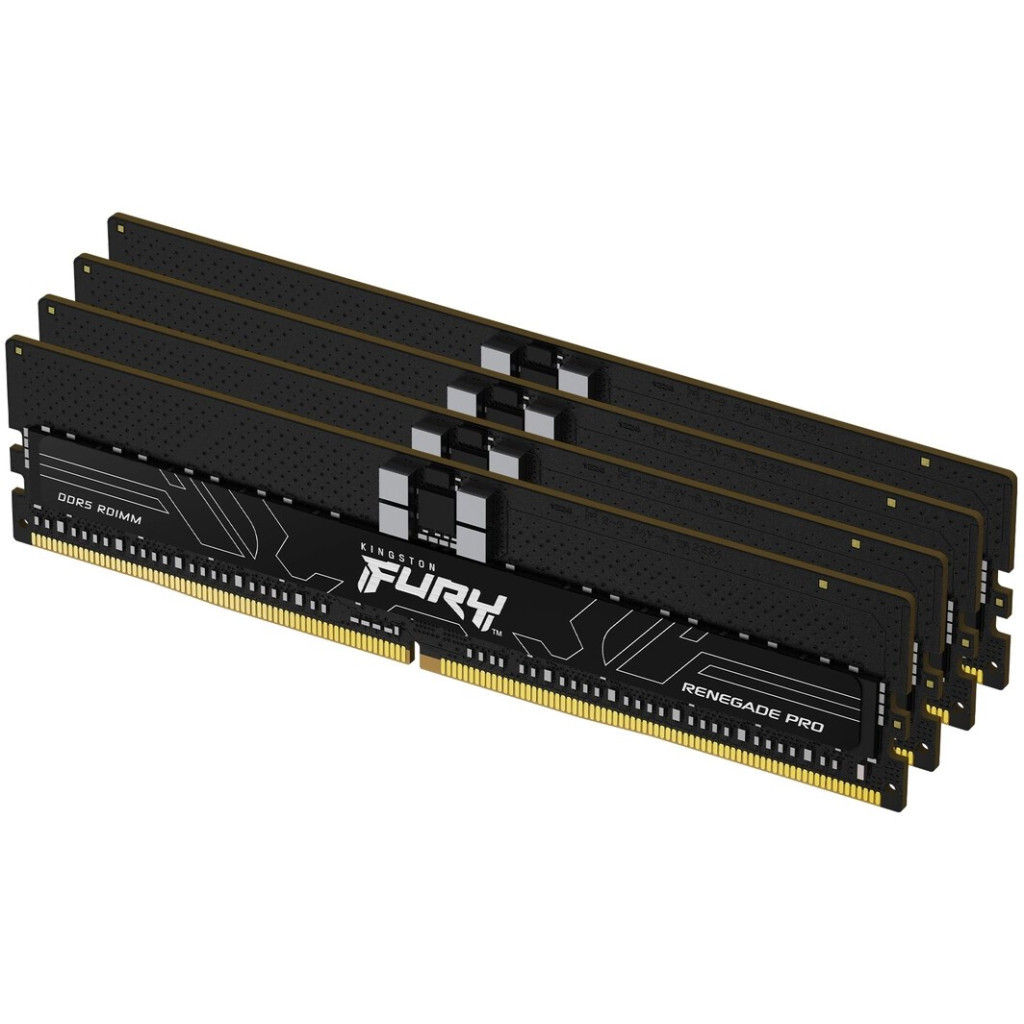 Модуль пам'яті для сервера Kingston 128GB 6000MT/s DDR5 ECC Reg CL32 DIMM (Kit of 4) FURY Renegade Pro EXPO (KF560R32RBEK4-128)