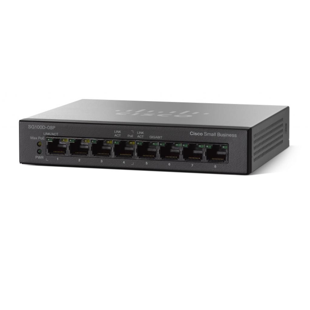 Комутатор мережевий Cisco SG100D-08P (SG100D-08P-EU)