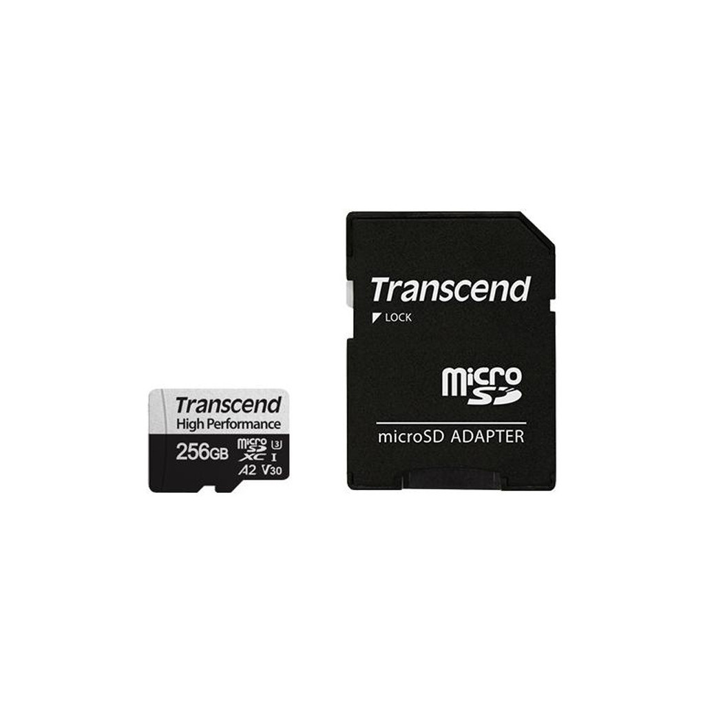 Карта пам'яті Transcend 256GB microSD class 10 UHS-I U3 A2 (TS256GUSD330S)