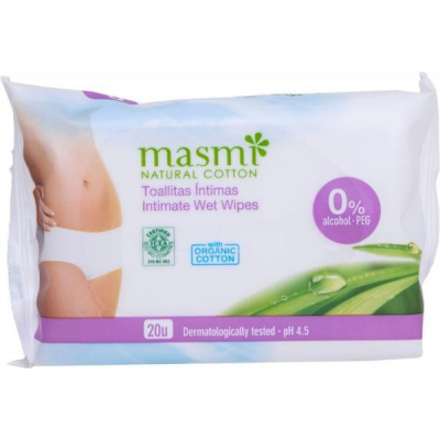 Серветки для інтимної гігієни Masmi Organic 20 шт. (8432984001063)