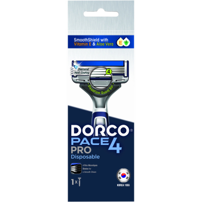 Бритва Dorco Pace 4 Pro для чоловіків 4 леза 1 шт. (8801038598338)