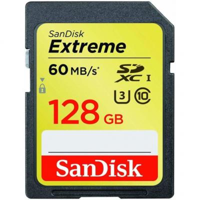 Карта пам'яті SanDisk 128GB SDXC Extreme Class 10 UHS-I U3 (SDSDXN-128G-G46)