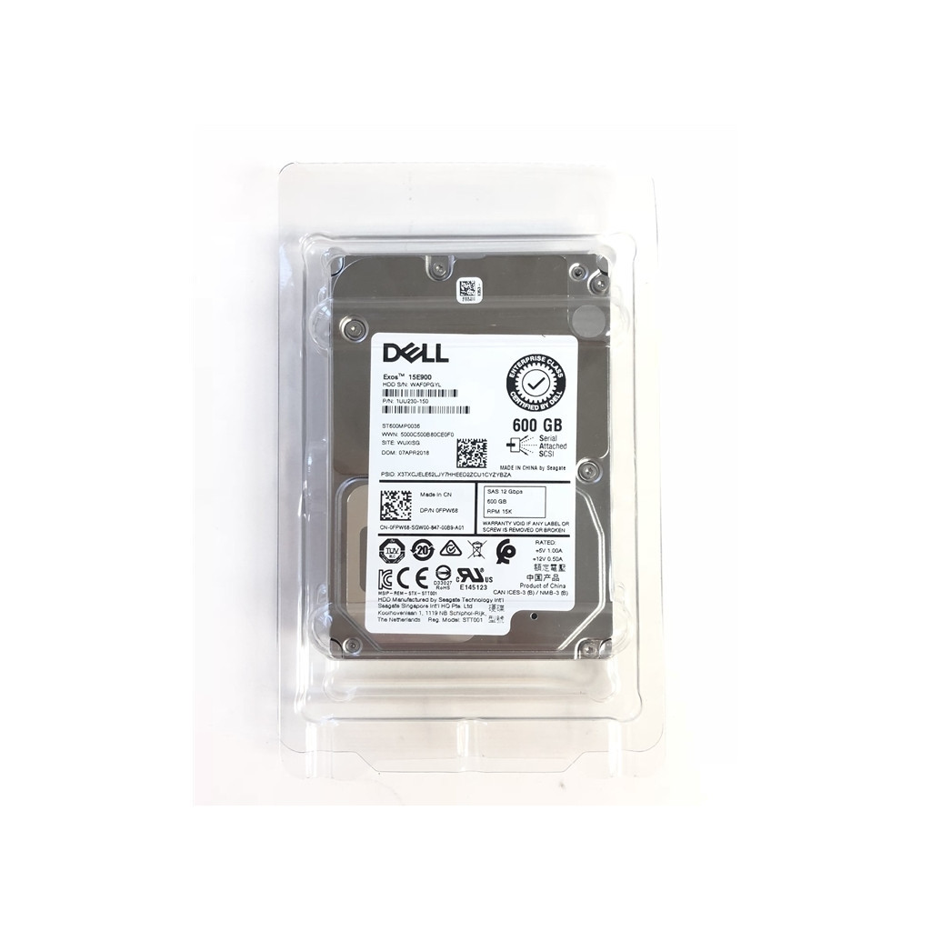 Жорсткий диск для сервера Dell 600GB 15K RPM SAS 12Gbps 512n 2.5in (401-ABCG)