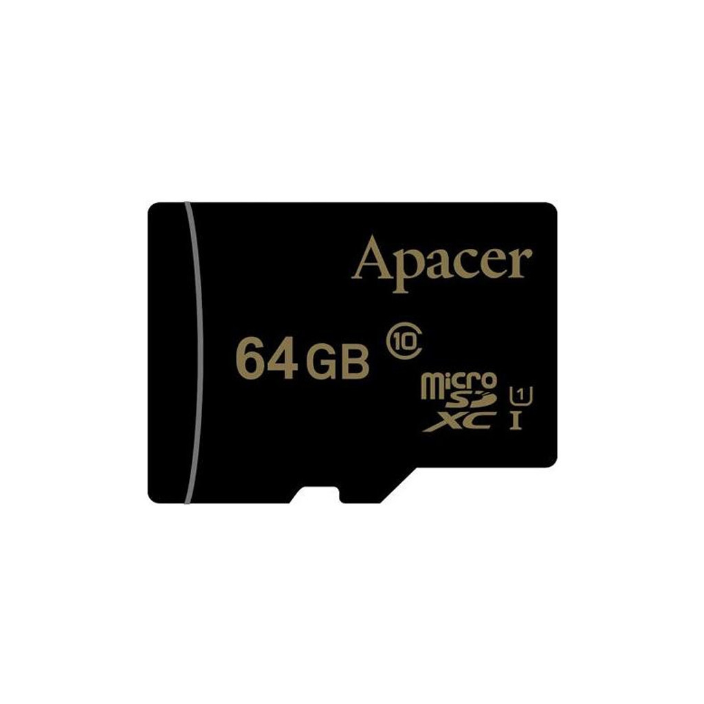 Карта пам'яті Apacer 64GB microSDXC Class10 UHS-I (AP64GMCSX10U1-RA)