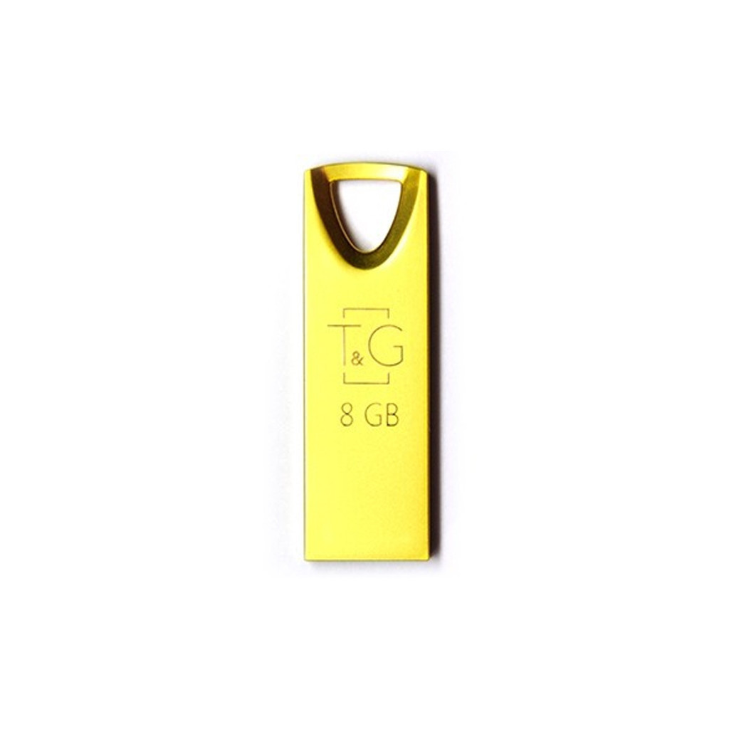 USB флеш накопичувач T&G 8GB 117 Metal Series Gold USB 2.0 (TG117GD-8G)