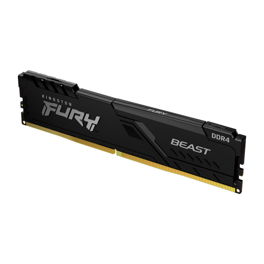 Модуль пам'яті для комп'ютера DDR4 4GB 3200 MHz Fury Beast Black Kingston Fury (ex.HyperX) (KF432C16BB/4)