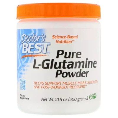 Амінокислота Doctor's Best Глютамин в порошку, L-Glutamine Powder, 300 гр. (DRB-00491)