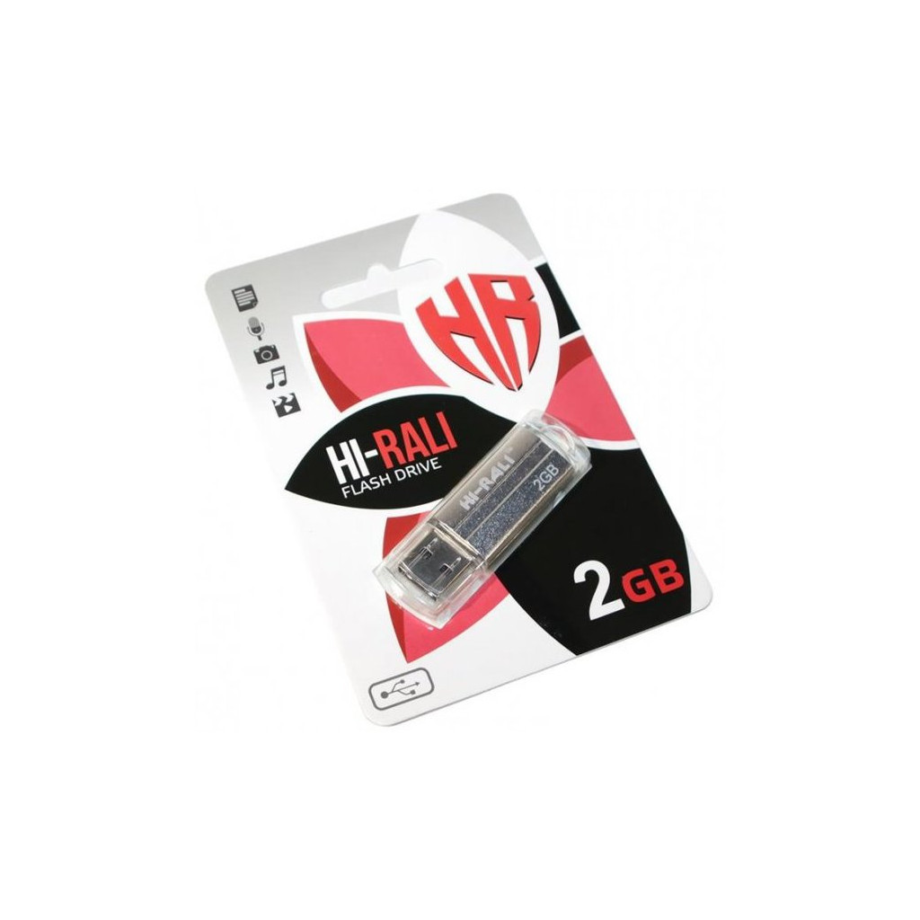 USB флеш накопичувач Hi-Rali 2GB Rocket Series Black USB 2.0 (HI-2GBRKTBK)