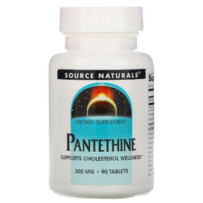 Вітамін Source Naturals Пантетин, Pantethine, 300 Мг, 90 таблеток (SNS-02066)