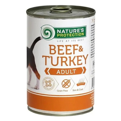 Консерви для собак Nature's Protection Adult Beef&Turkey 400 г (KIK45097)