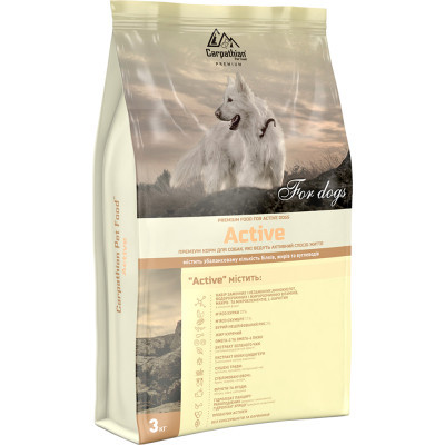 Сухий корм для собак Carpathian Pet Food Active 3 кг (4820111140879)