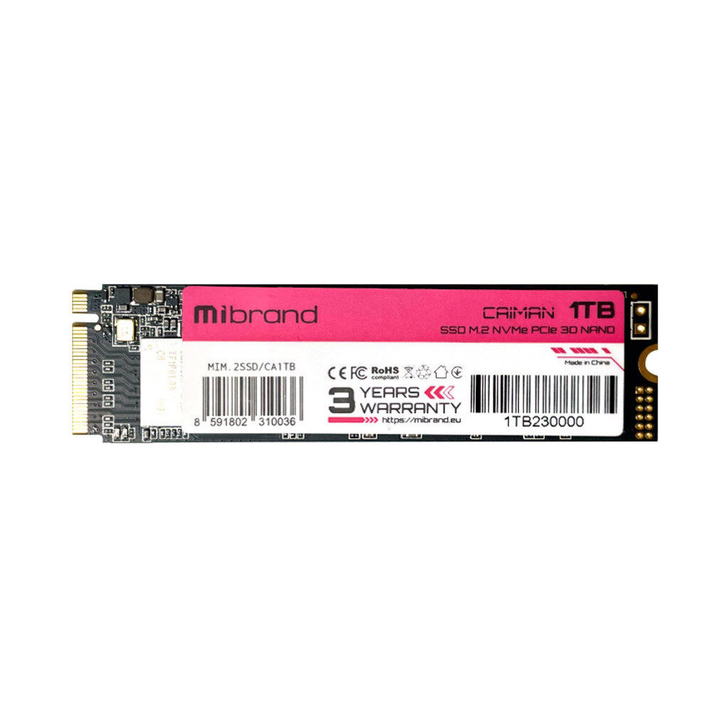 Накопичувач SSD M.2 2280 1TB Mibrand (MIM.2SSD/CA1TB)