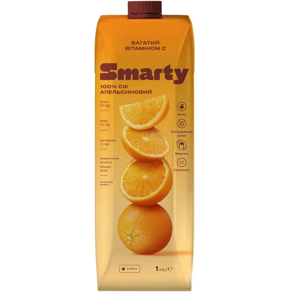 Сік Smarty Апельсиновий 1 л (2612005)