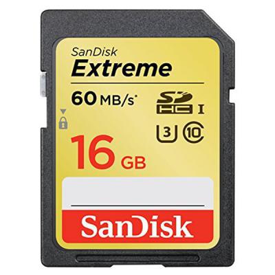 Карта пам'яті SanDisk 16GB SDHC Extreme Class 10 UHS-I U3 (SDSDXN-016G-G46)