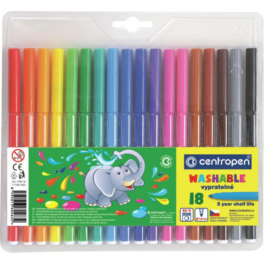 Фломастери Centropen 7790/18 Washable, 18 colors (7790/18 ТП)