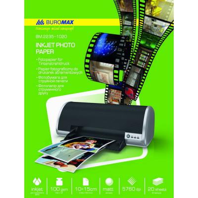 Фотопапір Buromax 10х15см, Matte, 100 г/м2, 20sheets (BM.2235-1020-т)