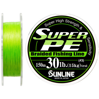 Шнур Sunline Super PE 150м салатовый 0.285мм 30LB/15кг (1658.01.83)