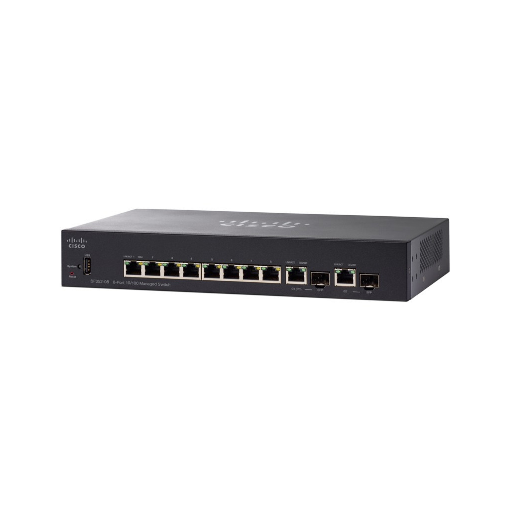 Комутатор мережевий Cisco SF352-08-K9-EU