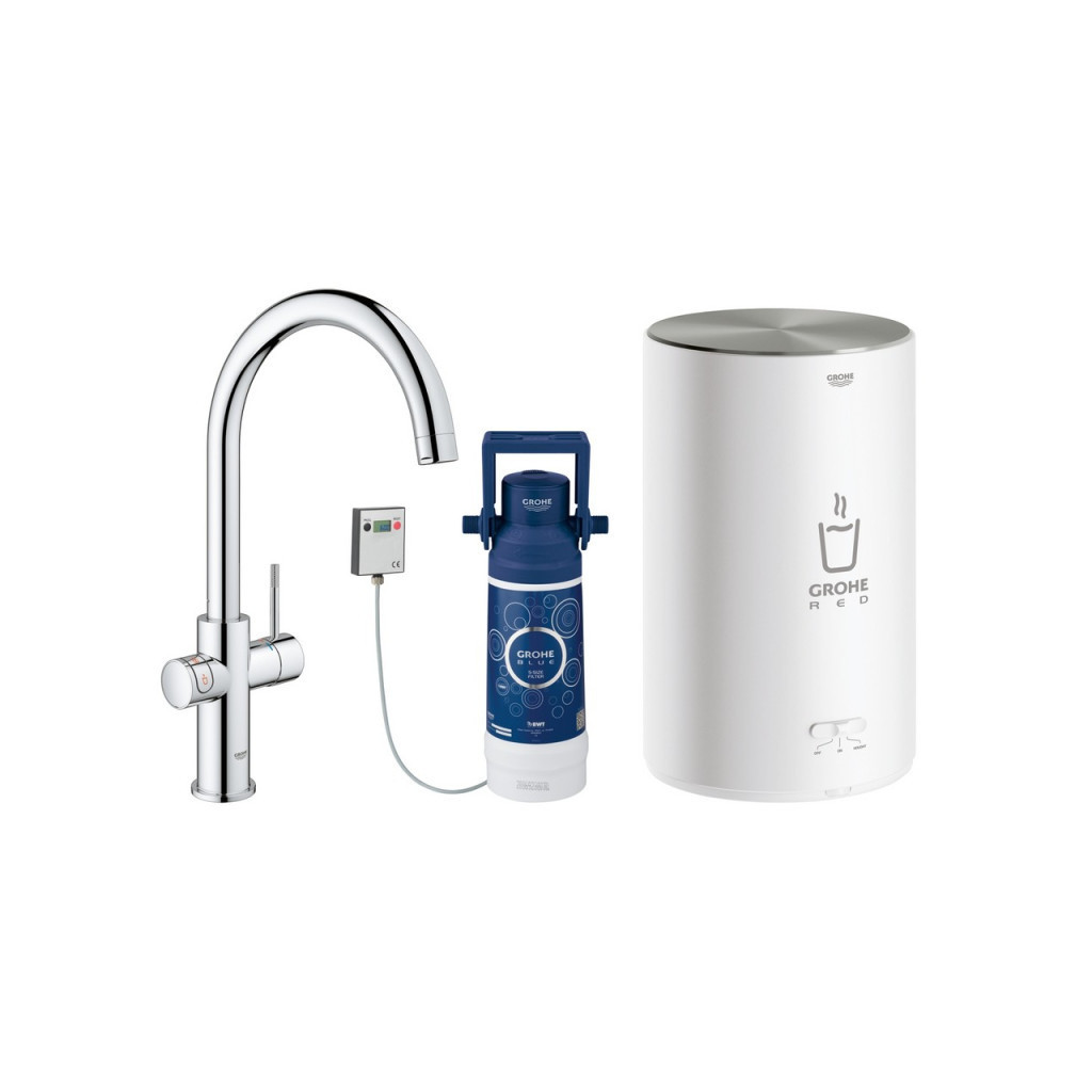 Змішувач Grohe КОМПЛЕКТ RED DUO + ​​БОЙЛЕР M-SIZE ХРОМ (30083001)