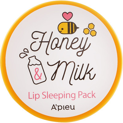 Маска для обличчя A'pieu Honey Milk Lip Sleeping Pack для губ 6.7 г (8806185745413)