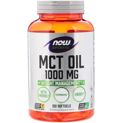 Трави Now Foods Олія МСТ, MCT Oil, 1000 мг, 150 желатинових капсул (NOW-02196)