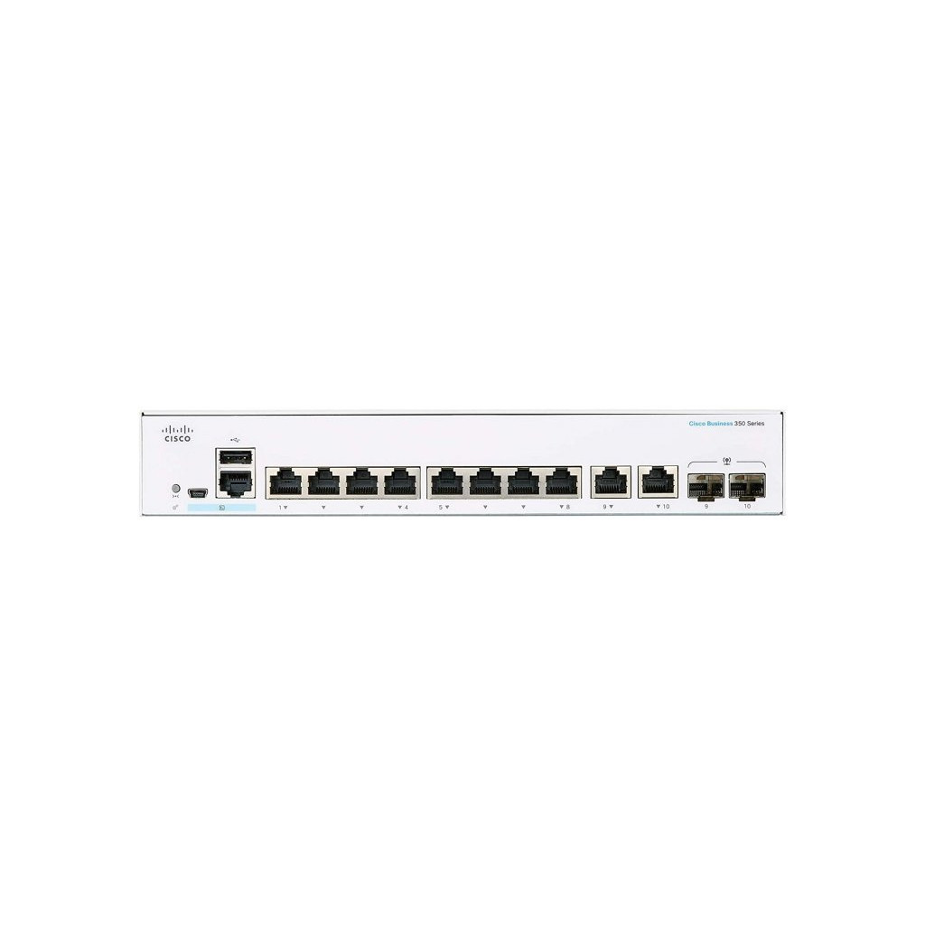 Комутатор мережевий Cisco CBS350-8FP-2G-EU