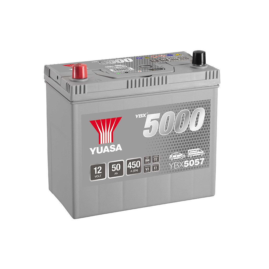 Акумулятор автомобільний Yuasa 12V 50Ah Silver High Performance Battery (YBX5057)