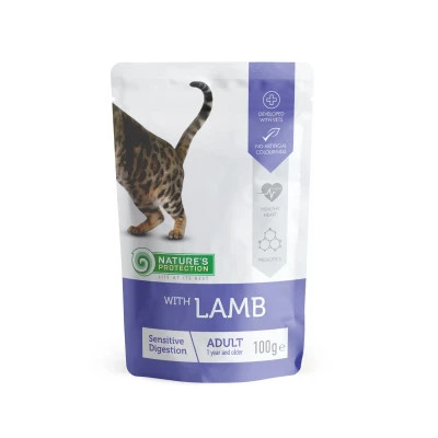 Вологий корм для кішок Nature's Protection Sensitive digestion with Lamb 100 г (KIK45691)