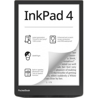 Електронна книга Pocketbook 743G InkPad 4, Stardust Silver (PB743G-U-CIS)